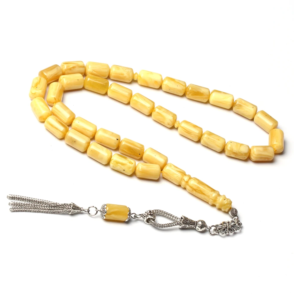 Tasbih 33 beads Big size Muslim prayer beads Cylinder 9*16mm resin tesbih arabic misbaha Islamic Ramadan eid gift tasbeeh