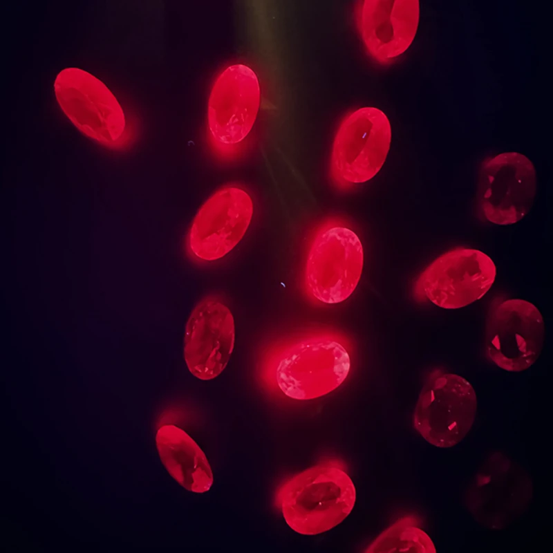 5 teile/satz rosa Rubin pass UV getestet fluor zieren den Rubin quadratischen Schnitt 10 × 10mm vvs losen Edelstein für Schmuck herstellung Edelstein – Detail 2