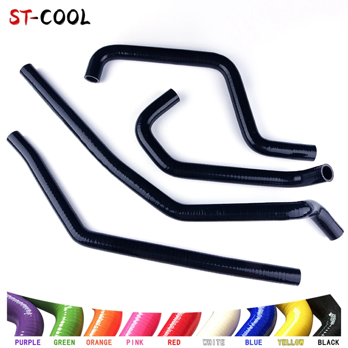 For Polaris Ranger RZR 800 RZR800 2008 2009 2010 2011 ATV Radiator Coolant Silicone Hose Kit 4Pcs 10 Colors