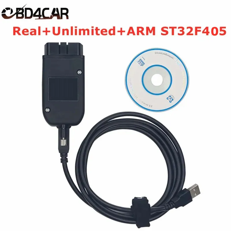 Неограниченные кабели для VAG HEX V2, кабель V23.3.1, реальный чип ARM STM32F405 / STM32F429 для VW/AUDI/Skoda/Seat, автомобильный диагностический сканер