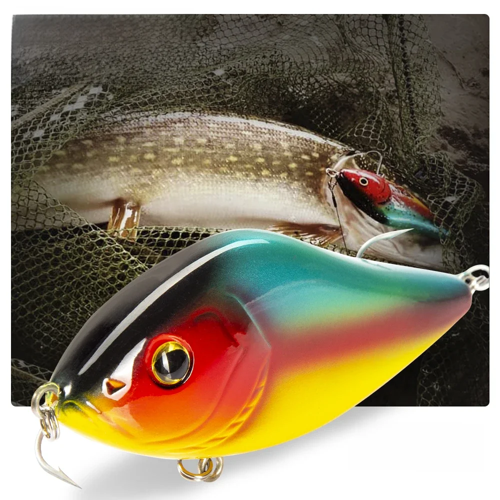 Hunthouse VIB Fishing Lure Jerkbait Pencil Crankbait 70mm/17g 100mm/47g Wolno tonący haczyk VMC Sztuczne twarde przynęty na szczupaki — 2