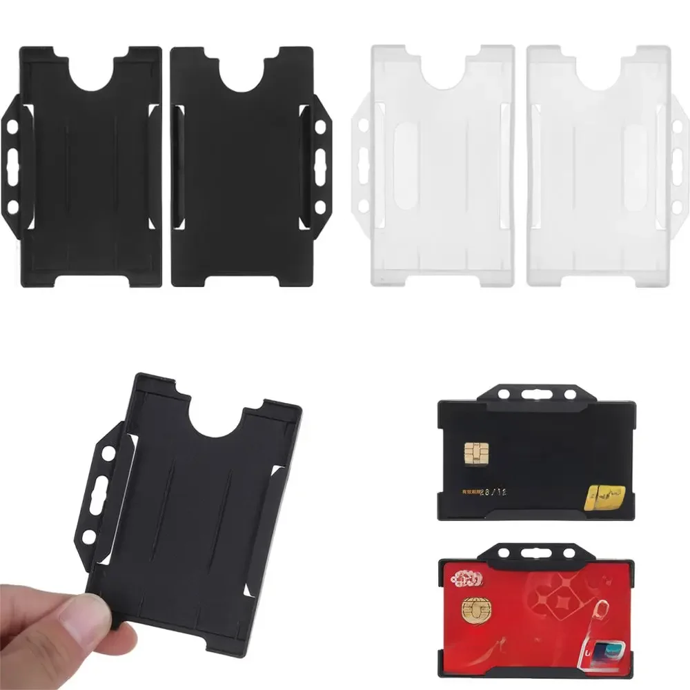 Porte-cartes en plastique dur simple face, étui de protection portable multi-usage, badge de travail, porte-carte d'identité, étui, 1 pièce, 3 pièces