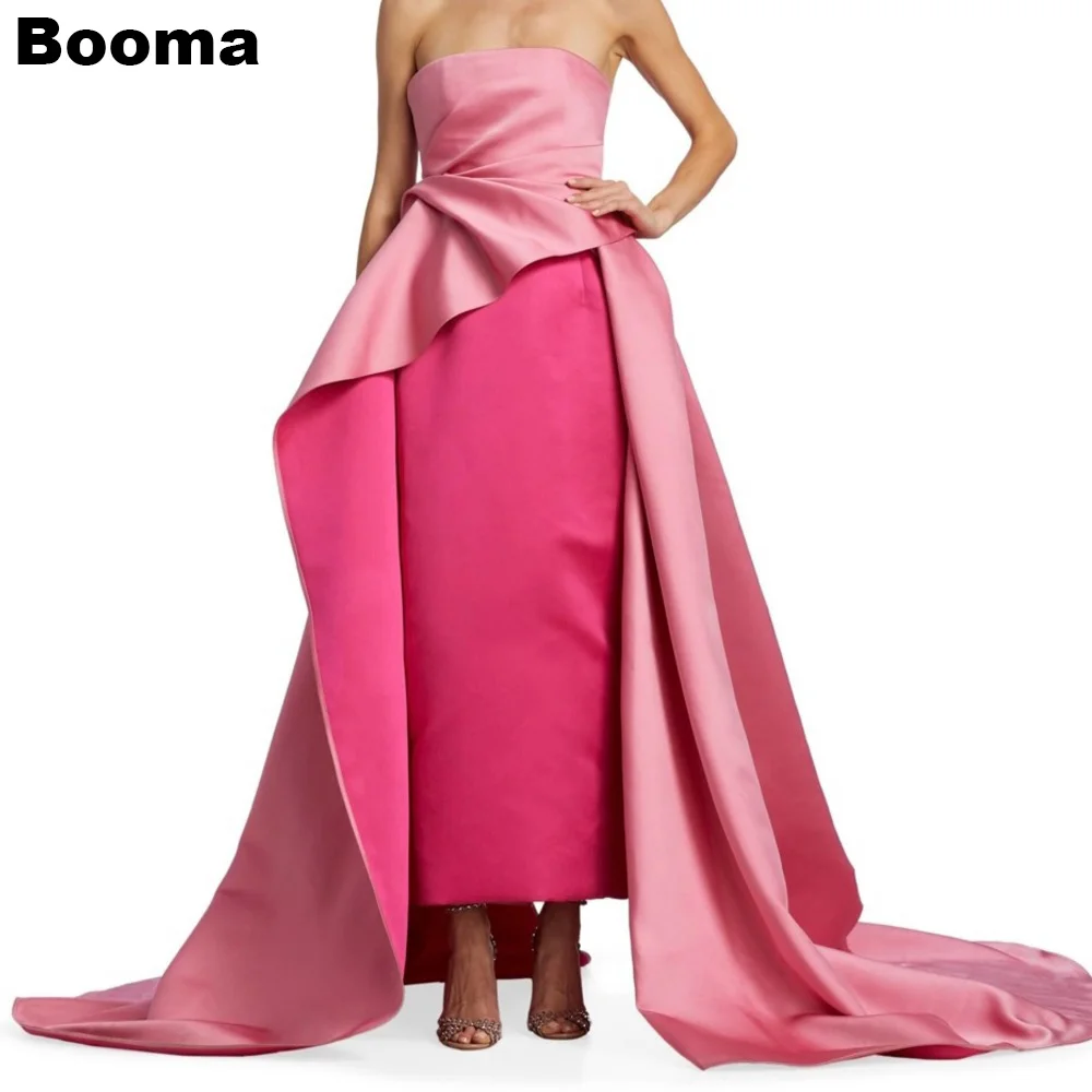 

Booma Elegant Mermaid Evening Dresses Strapless Pleats Wedding Guest Dress for Women Formal Party Gowns Prom Gown Bespoke