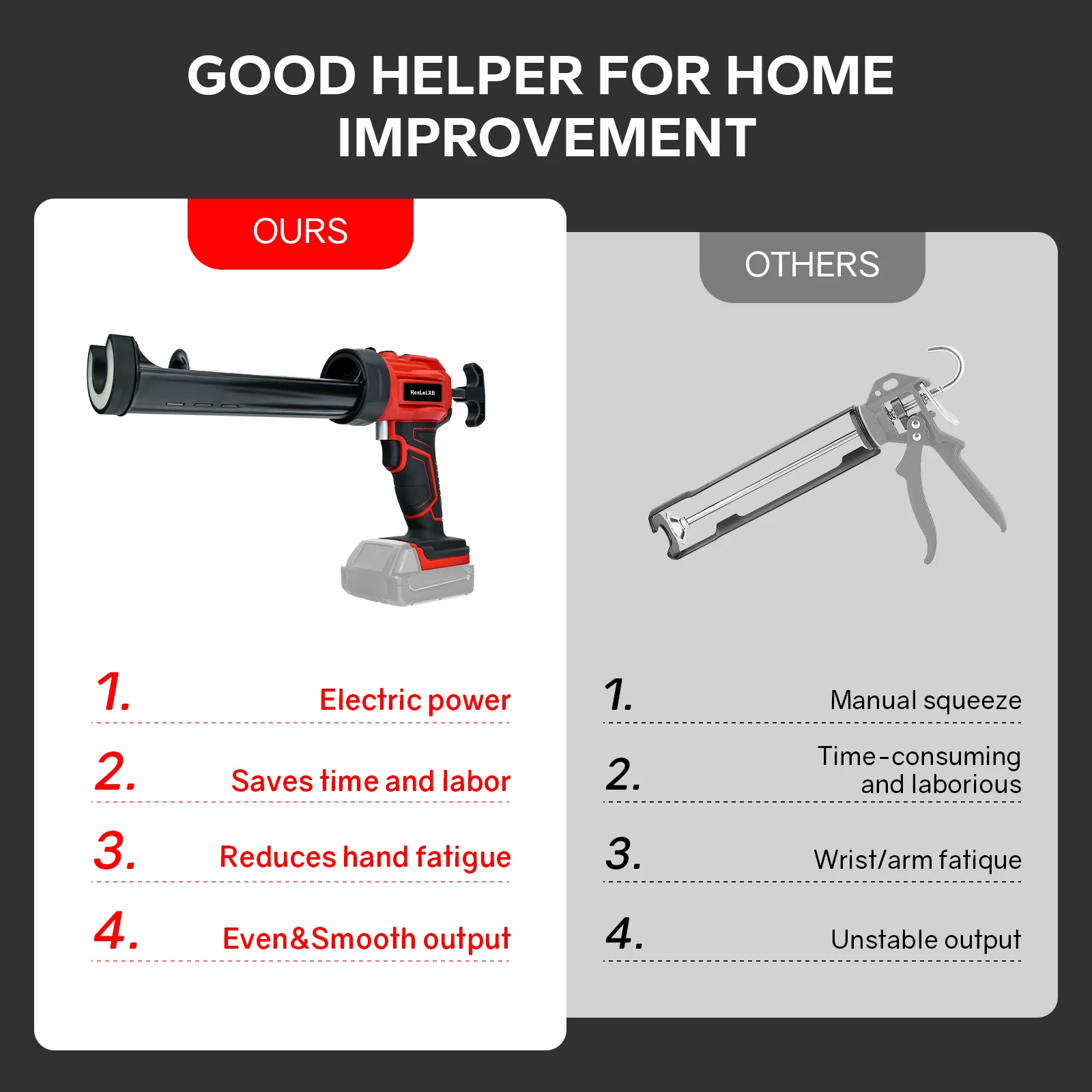 Imagem -05 - Elétrica Cordless Silicone Caulking Gun Cimento Vidro Adesivo Cola Seal Sealant Tool Milwaukee 18v Bateria sem Bateria
