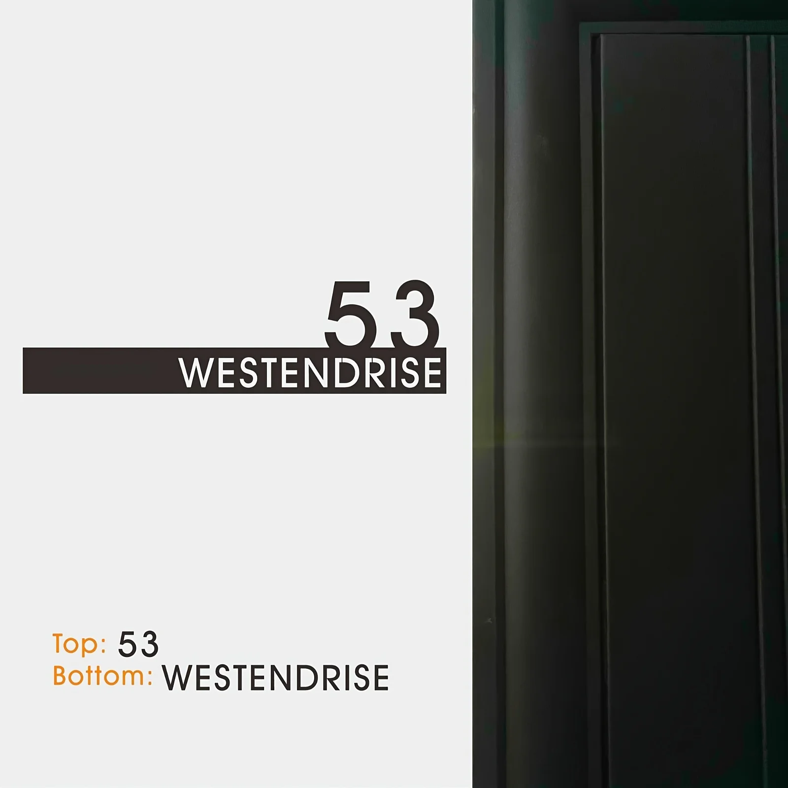Personalized Metal Address Sign Featuring Customizable Digits And Letters, Perfect for Villas And Home Door Number Signs