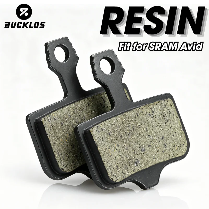 BUCKLOS für SRAM Avid Fahrrad-Bremsbeläge, Harz-Hydraulik-Scheibenbremsbeläge, Verschleißfeste Fahrrad-Scheibenbremsbeläge für MTB, Rennrad und Gravel