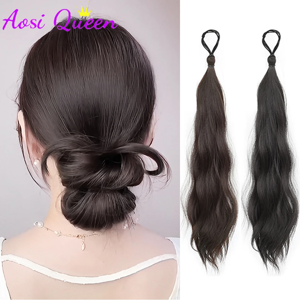 

AS Синтетический парик с шаровой головкой и автоподзаводом, пучок волос, женский синтетический пучок волос, для увеличения объема волос, бутон волос B