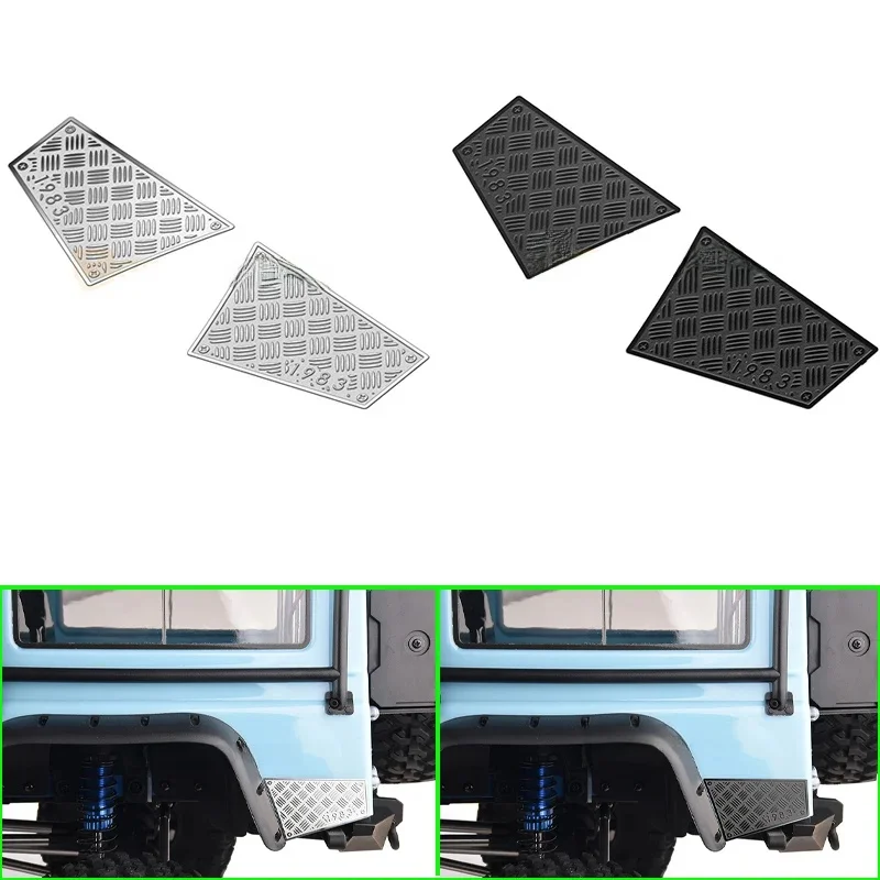 1 jeu de feuilles décoratives en acier inoxydable pour voiture sur chenilles 1/8 RC MJX pour accessoires de défenseur H8H