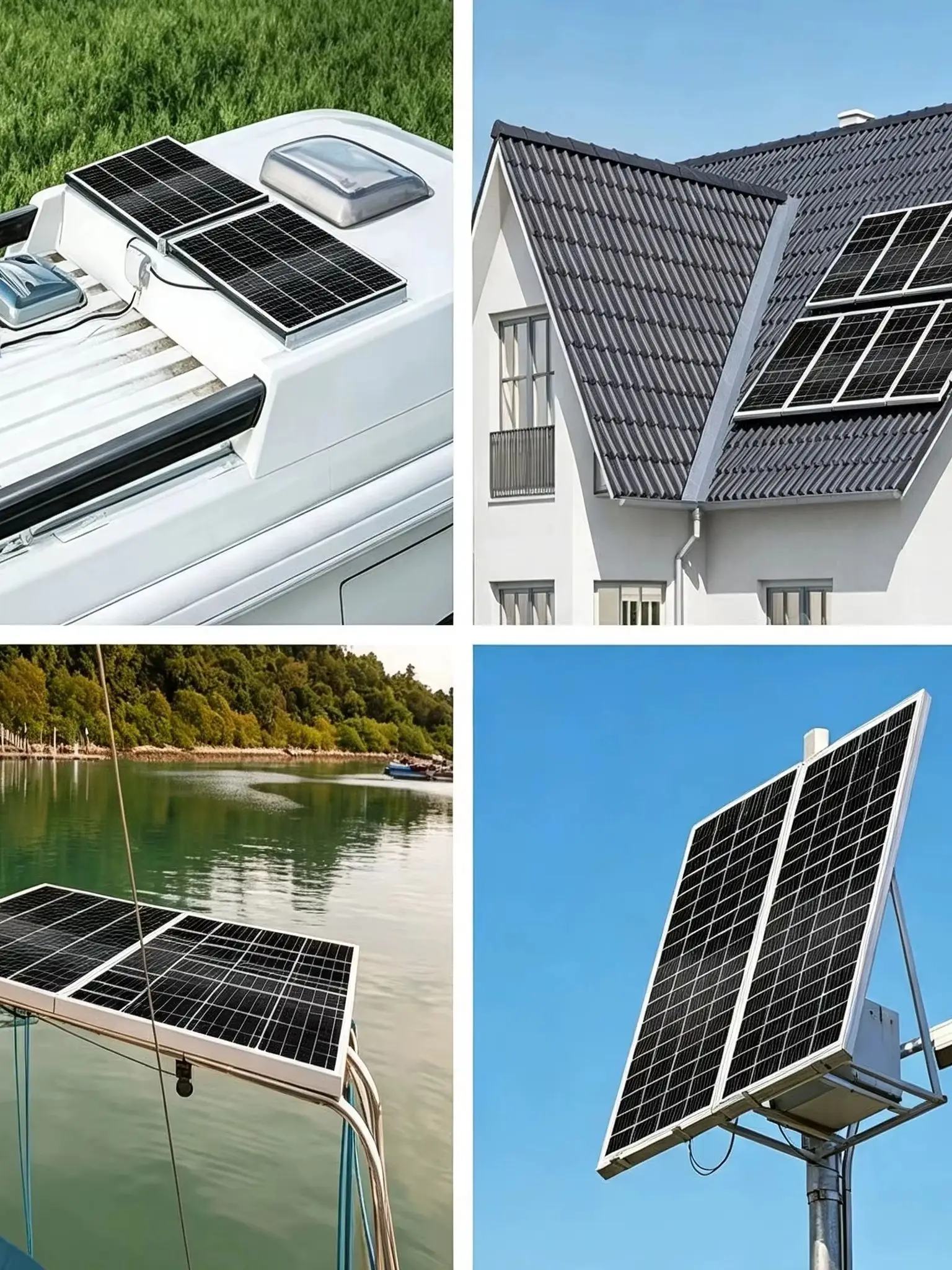 160W 18V Monokristallines Solarpanel Hocheffizientes starres Solarmodul-Ladegerät für 12V-Batterie Wohnmobil Wohnwagen Camping Gartenschuppen Netzunabhängige Stromversorgung