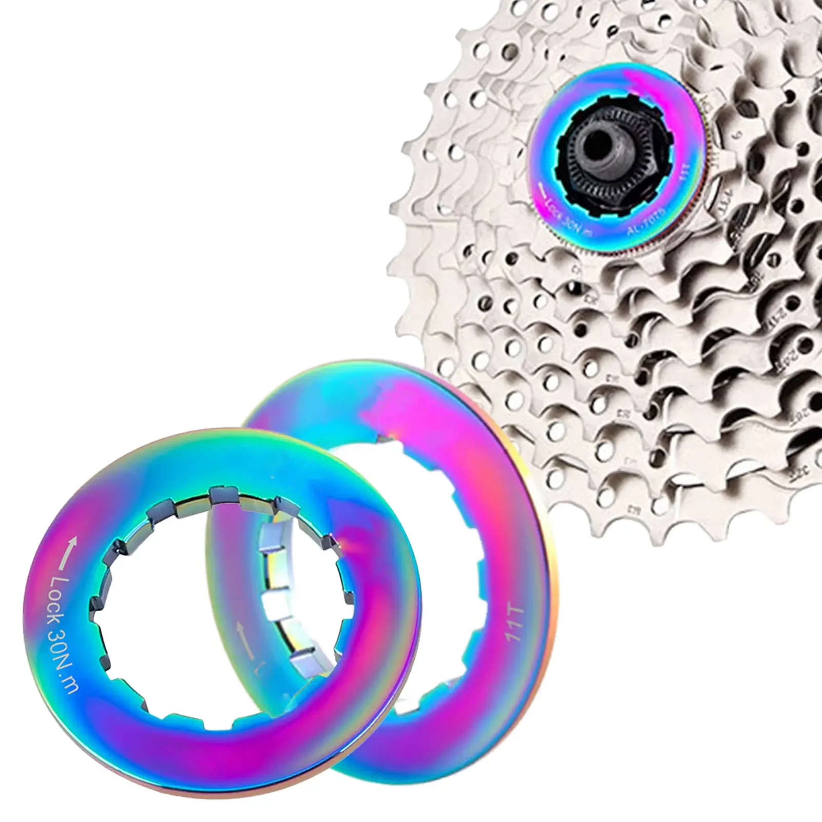 AliExpress 1 PC Cassette Lockring 7075 Aluminum Alloy 11T Cassette Lock Ring Cover Bike Freewheel Fixing Bolt Screw For MTB Road Bike