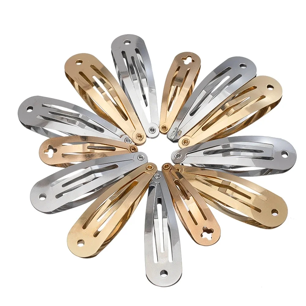 20 sztuk 4cm 5cm metalowe spinki do włosów kokardka spinki do włosów podstawa dla majsterkowiczów tworzenia biżuterii aligator Hairgrip ustawienie akcesoria do włosów ustalenia — zdjęcie 2