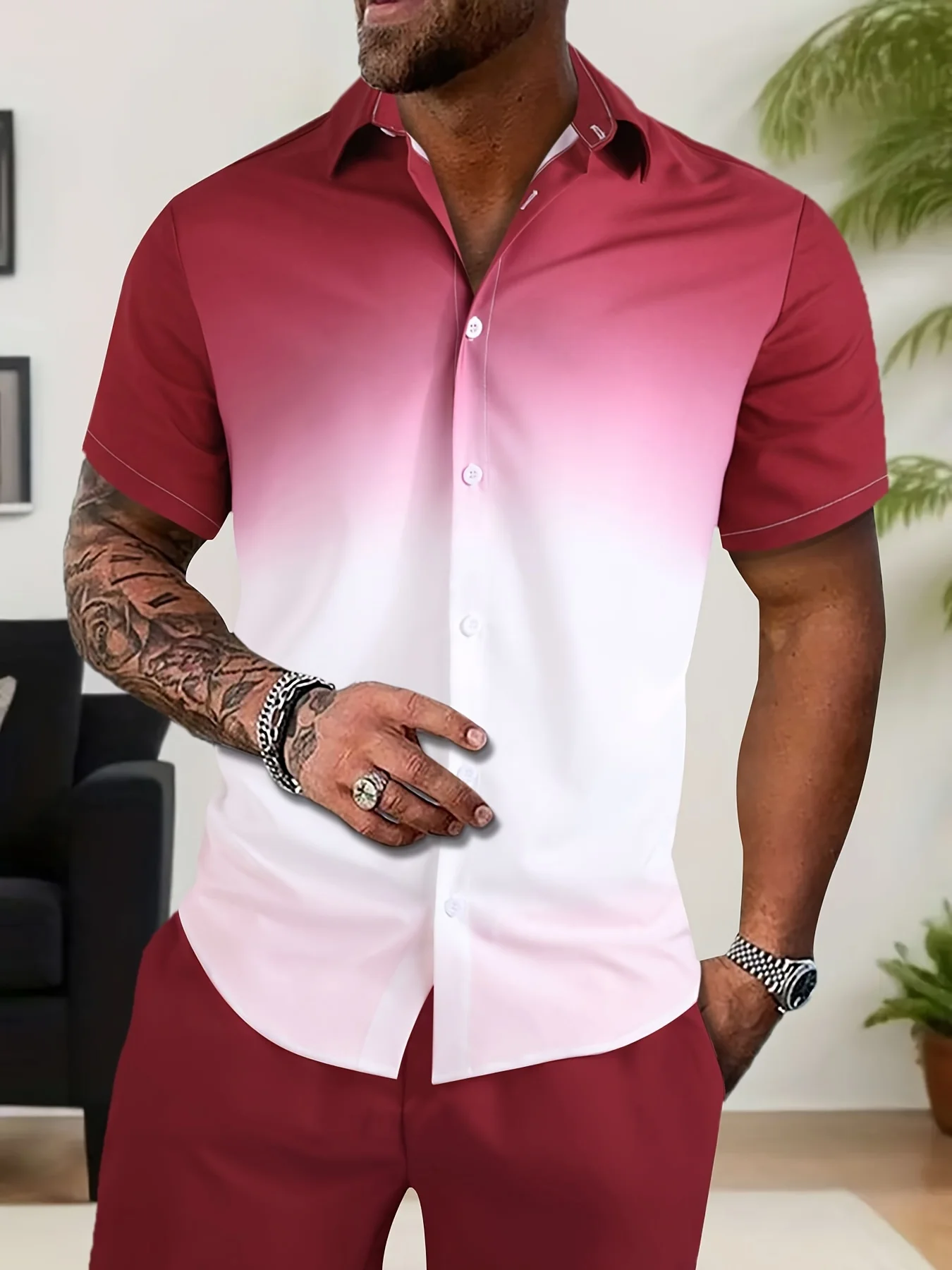 Men\'s Stylish Short Sleeve Shirts And Casual Shorts Short Sleeves And Loose Shorts With Pockets For Spring And Summer Outfits