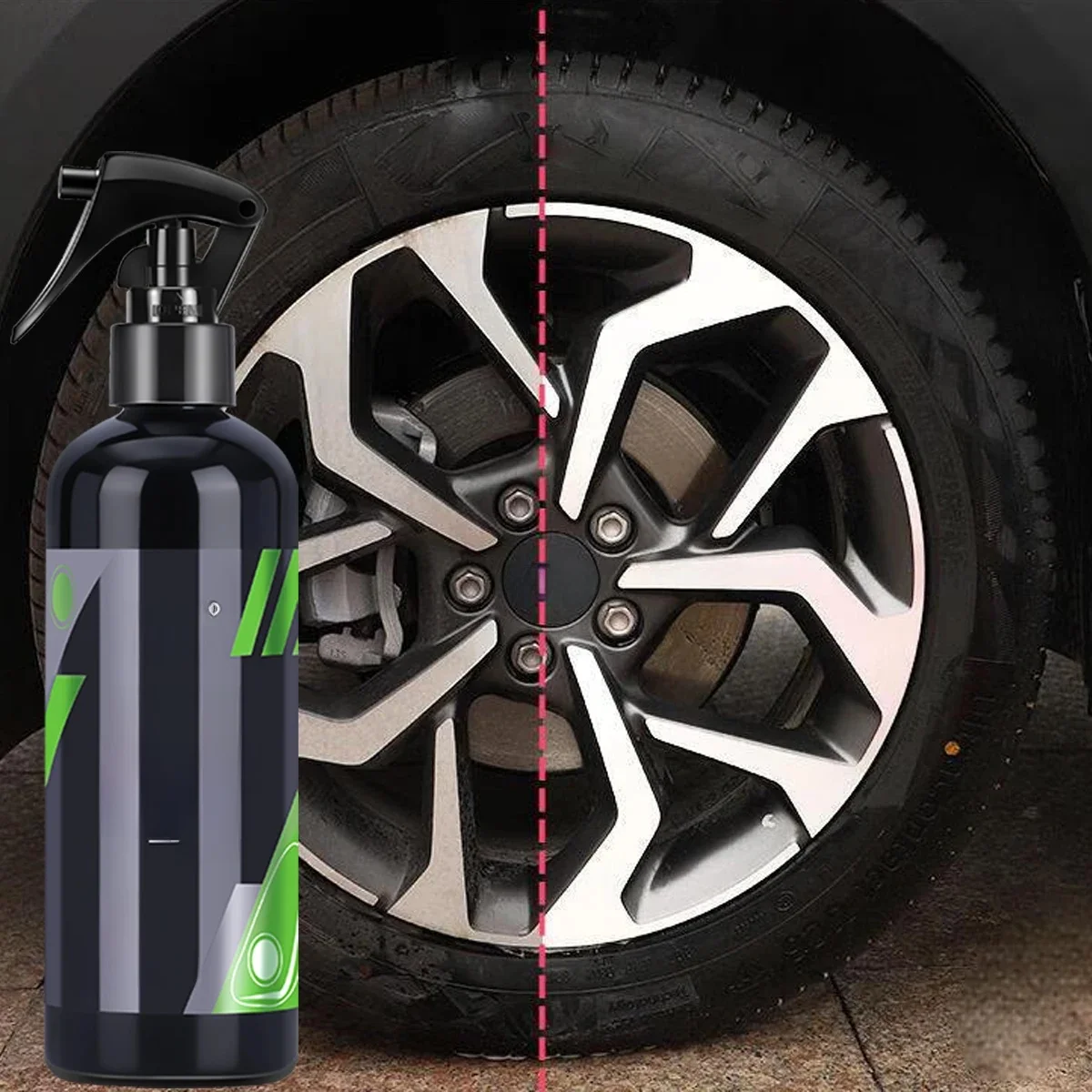 Revêtement brillant pour pneus de voiture, plastique, caoutchouc, Agent de restauration de roues, polissage par pulvérisation, éclaircissant, nettoyant, revêtement HGKJ S22