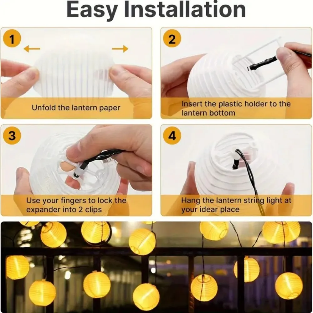 Linterna impermeable, guirnaldas de luces alimentadas por energía Solar, 10-30 LED, guirnalda para exteriores, luces de Patio, lámpara de energía Solar para decoración navideña de jardín