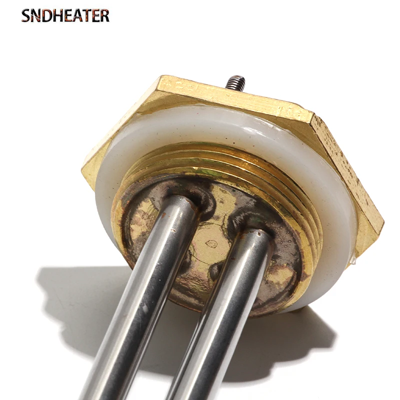 SNDHEATER DN32/41mm Thread 2U Water Heating Element DC 24V 36V 48V Immersion Heater Tube 8mm Wattage 300/600/900W 1KW 1.5KW