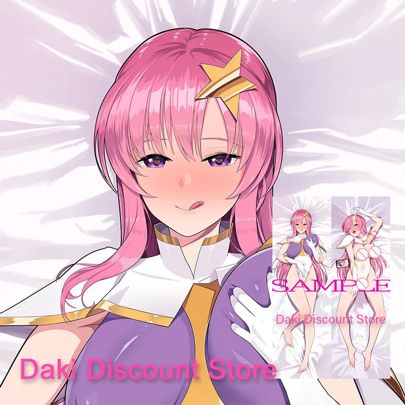 

Dakimakura Lacus Clyne Anime Double Sided Print Life Size Body Pillow Cover Christmas Decoration