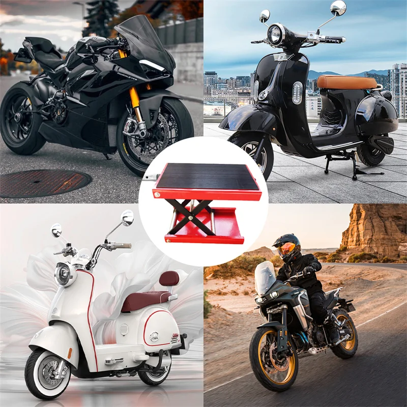 TKKEACE دراجة نارية رفع مقص جاك 85-340 مللي متر/3.35-13.39in ارتفاع قابل للتعديل طوي 500 كجم قدرة دراجة نارية جاك الوقوف #5