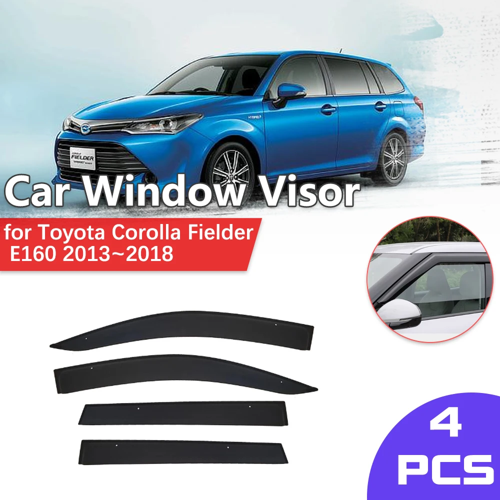 Козырек на окно автомобиля для Toyota Corolla Fielder E160 2013 ~ 2018, 2014 2015 2016 2017 навес от дождя, бровей, вентиляционный тент, дефлектор дыма, защитные аксессуары