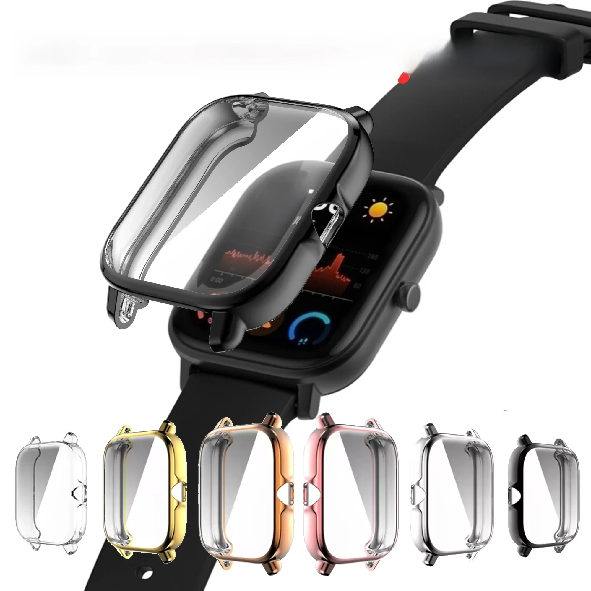 Estojo TPU macio para Amazfit, protetor de tela, amortecedor, capa anti-risco, Huami, GTS 3, 2, 2e