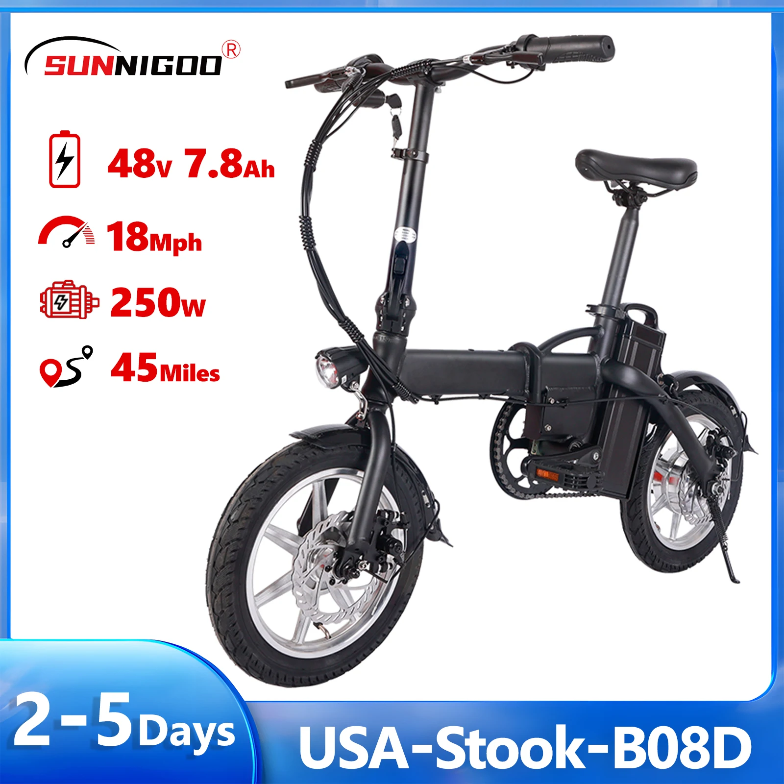 

Electric Bike for Adults and Teens With 250W 48V Removable Battery, Commuter Electric Bicycles for Mountain Road