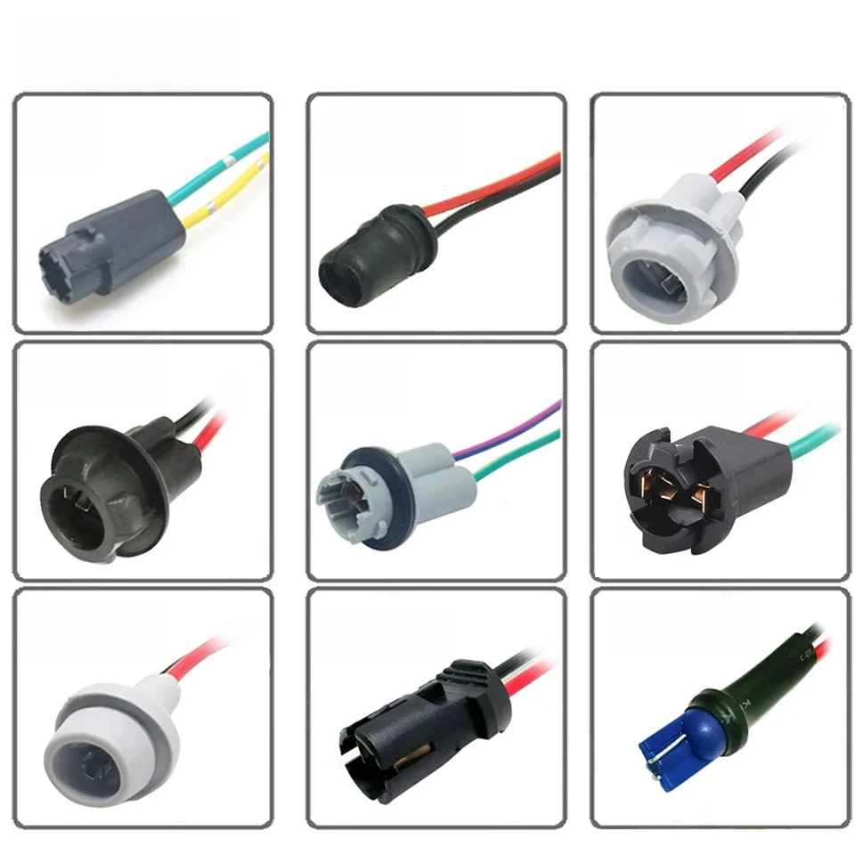 Accessoires auto, douille d'ampoule T5 T10 W5W, adaptateur led, connecteur t15, support de lumière, base de lampe de voiture, rallonge de câble, 1 pièce