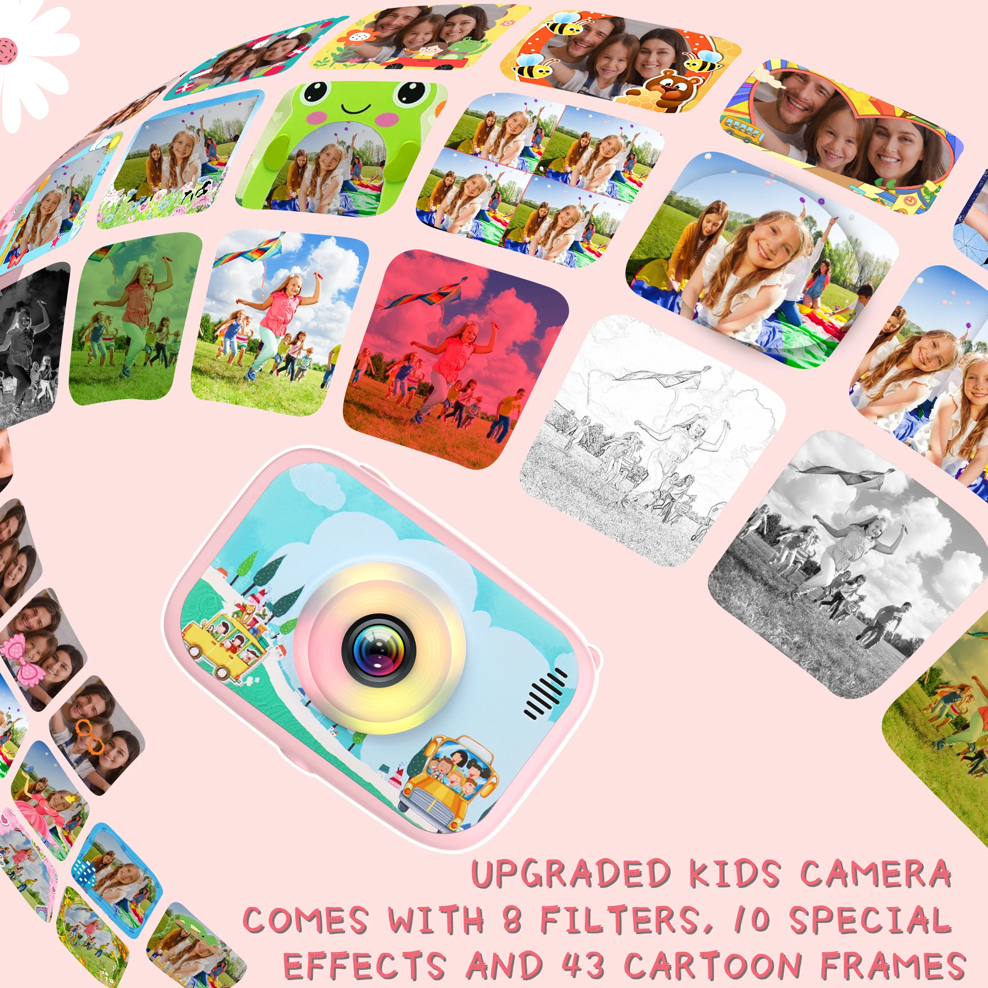 Kids Camera Toys for 3-12 Years Old 40MP HD Selfie Digital Video Camera with 32GB SD Card