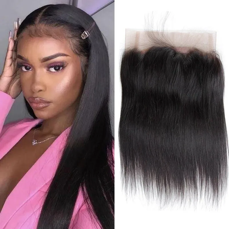 

AIMEYA 13x4 13x6 360 HD Lace Closure Straight Human Hair Closure Transparent Lace Frontal Closure with Baby Hair for Black Women