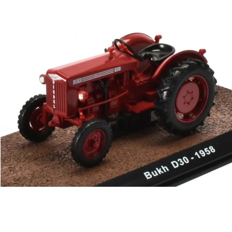 Atlas Collections, Bukh D30 1958 Tractor, Scale 1:32, Diecast Miniature, Tractors of the World, Original Box Packaging, Base with Model Name and Year, High Quality Reproduction and Details