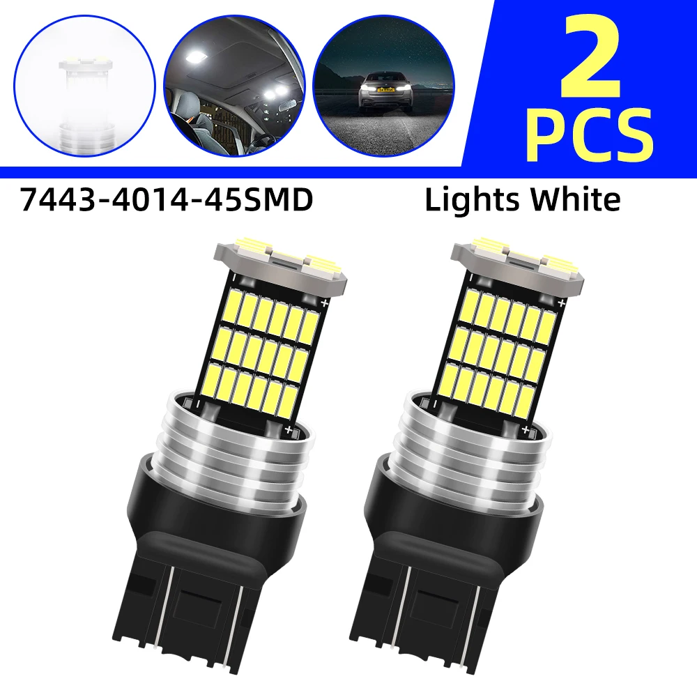 For Toyota Yaris 2006-2018 Car LED Daytime Running Light DRL Bulb Canbus W21/5W 7443 T20