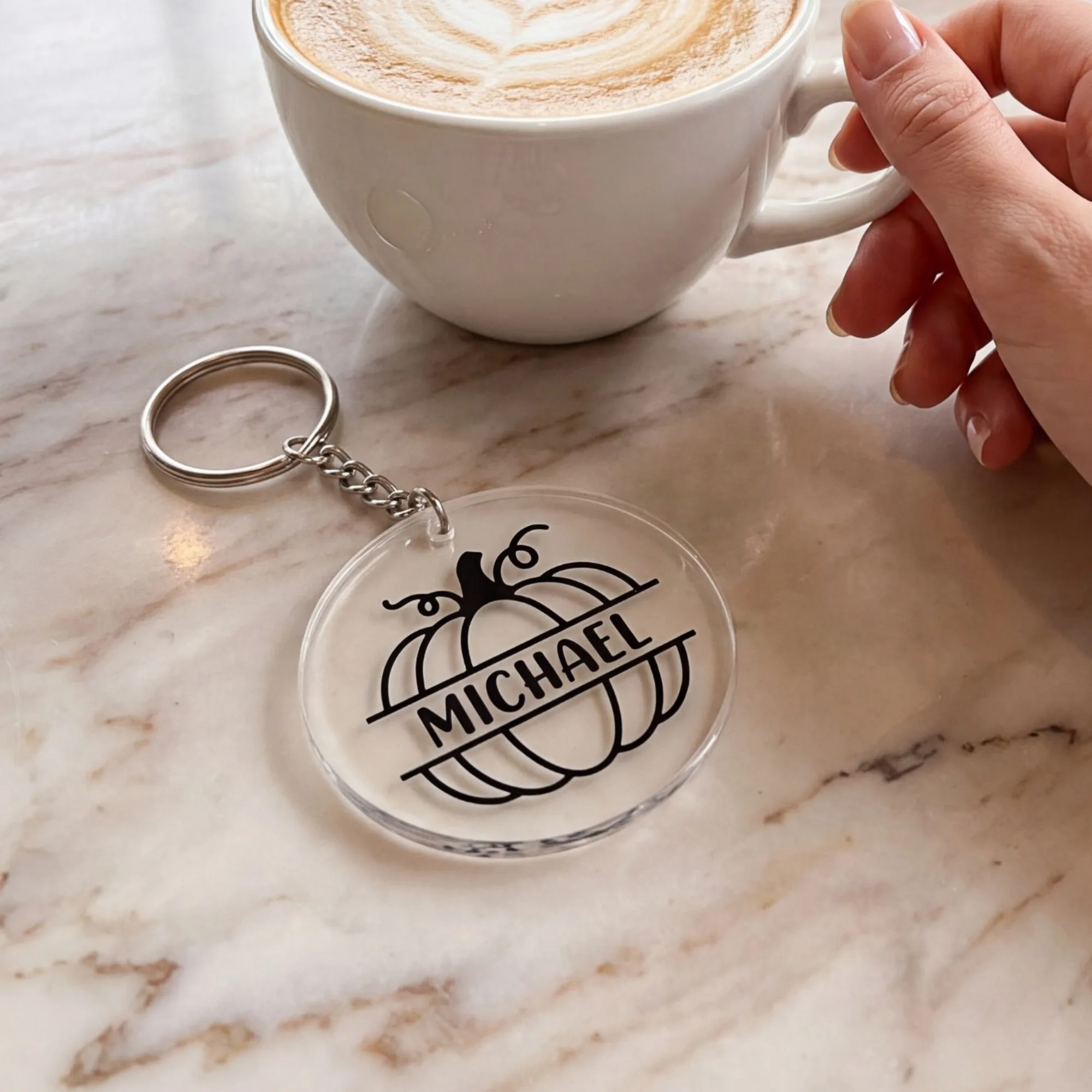 Personalized Ghost Acrylic Keychain, Halloween Party Gift, Cute And Spooky Decoration, Custom Name Keyring, Perfect For Backpack