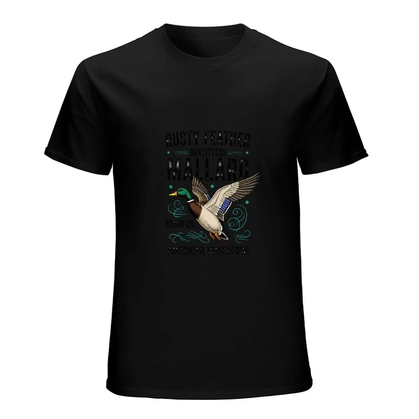 Mallard Duck Camo Bow Reed Hunting Quote Black Tee Vintage Cartoon Farmer Casual Oversized Cotton Top