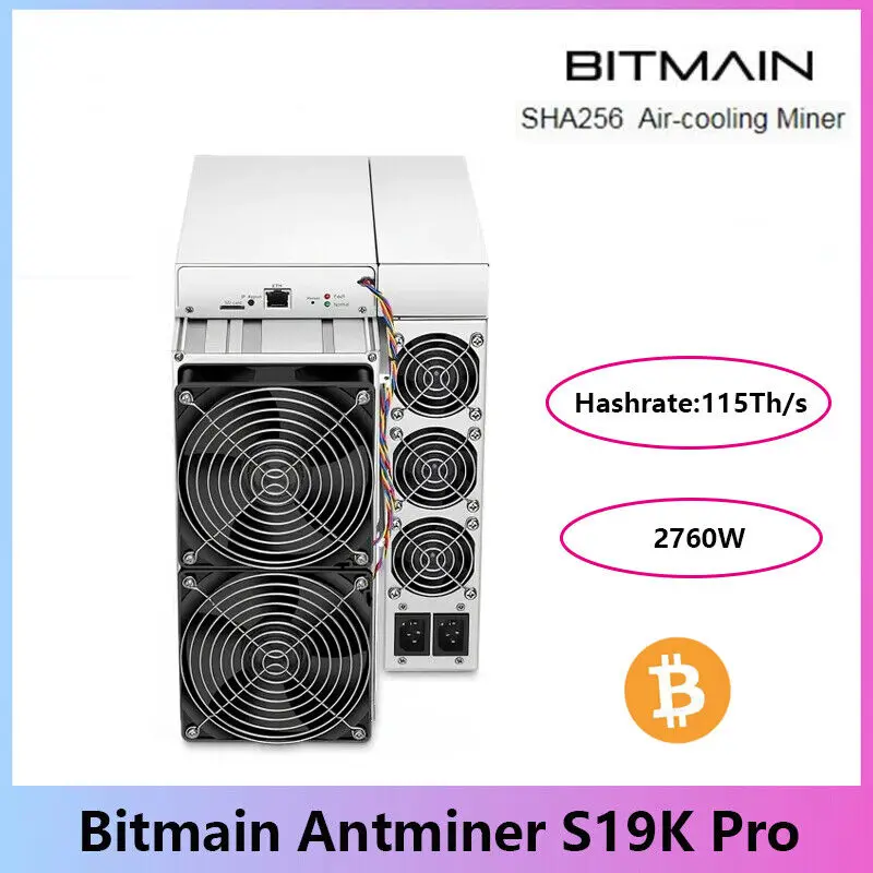 

Купить сейчас Бесплатная доставка Antminer S19K pro 115T 23J/T BTC BCH Биткойн Майнер BTC Asic Майнер