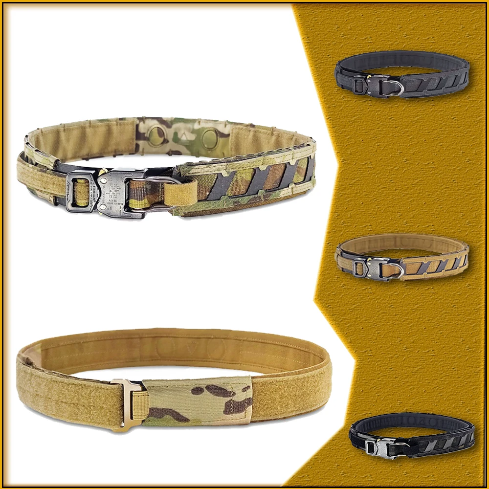 

Tactical Magnetic Belt Double Layer Inner Outer Battle Belt with Quick Qnap Closure Outdoor Hunting Militar Training MOLLE Belt