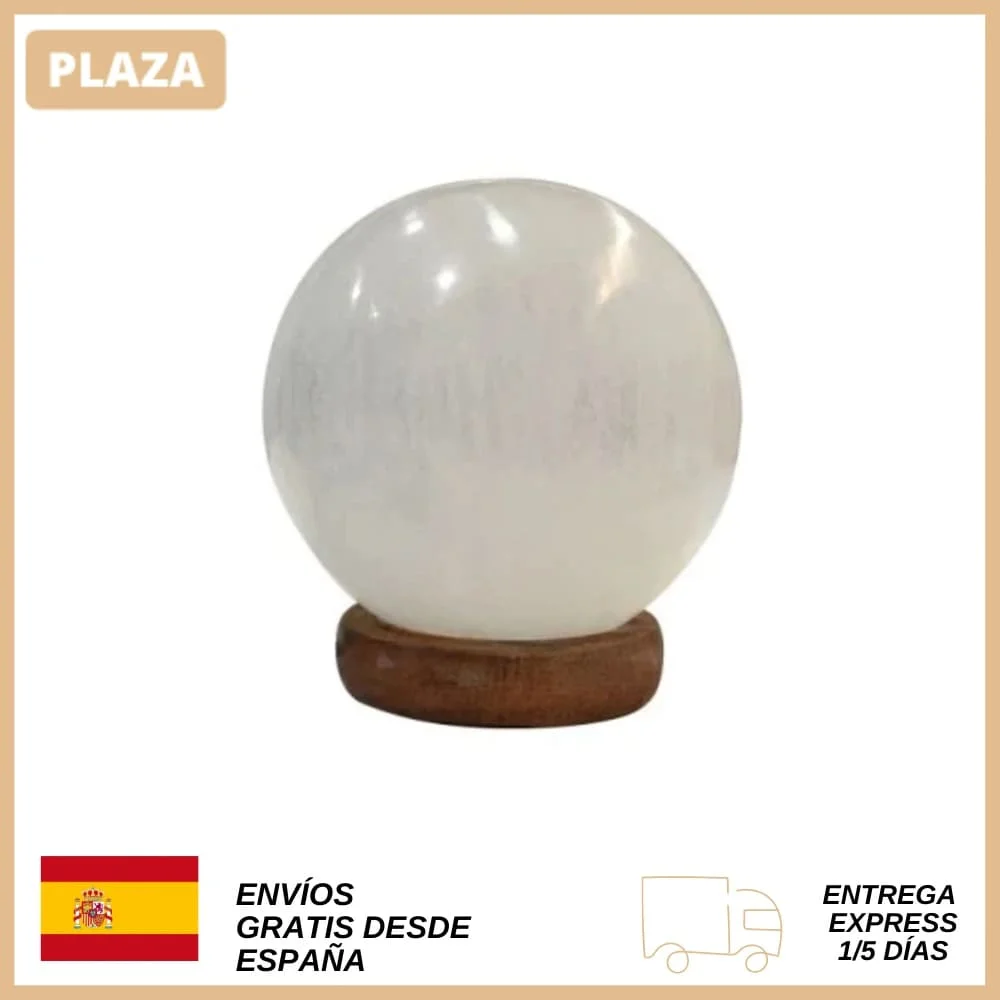 Selenite usb sphere lamp