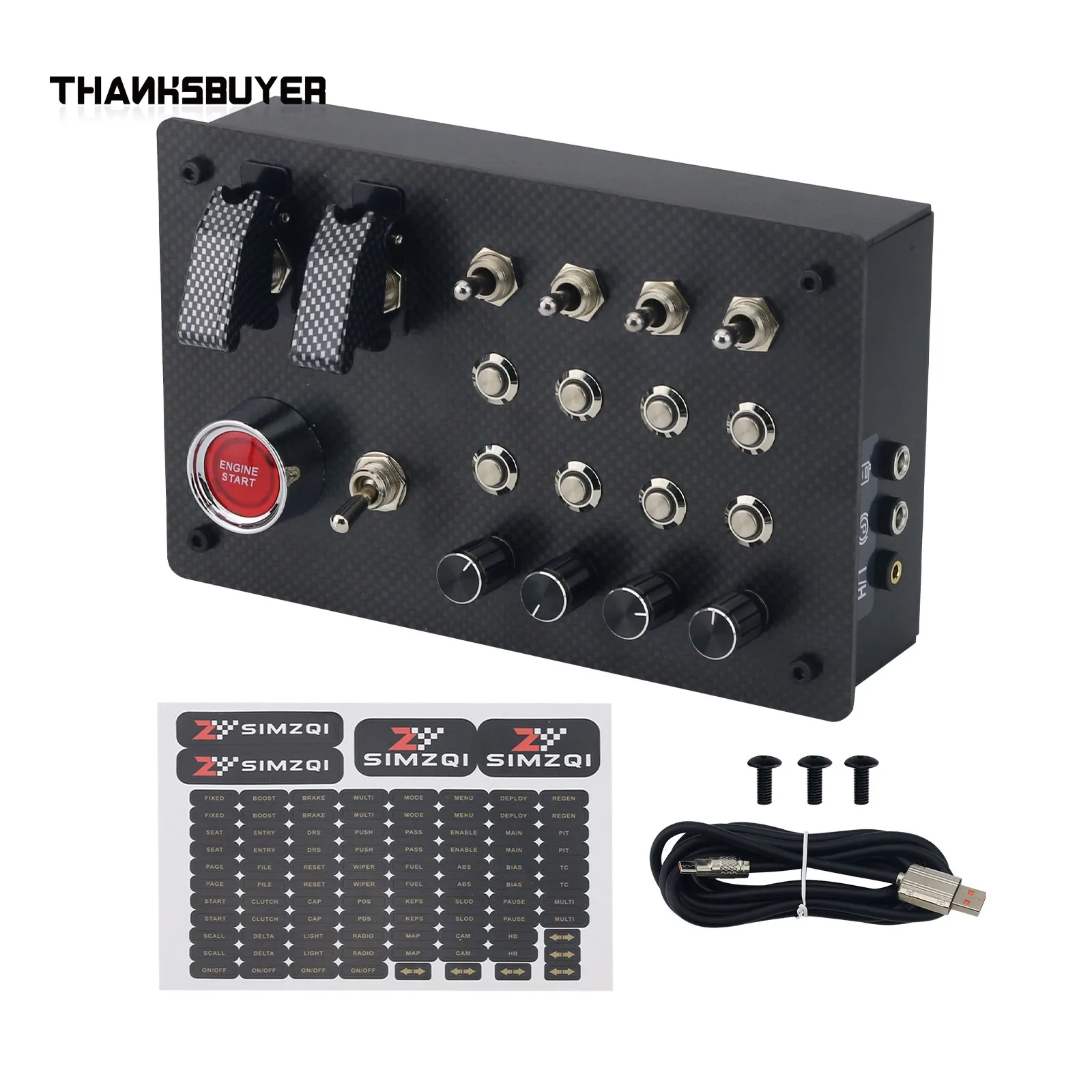 ZQSR Horizontal Vertical Button Box Sim Racing Control Box Racing Simulator Accessories For Thrustmaster Simagic Fanatec