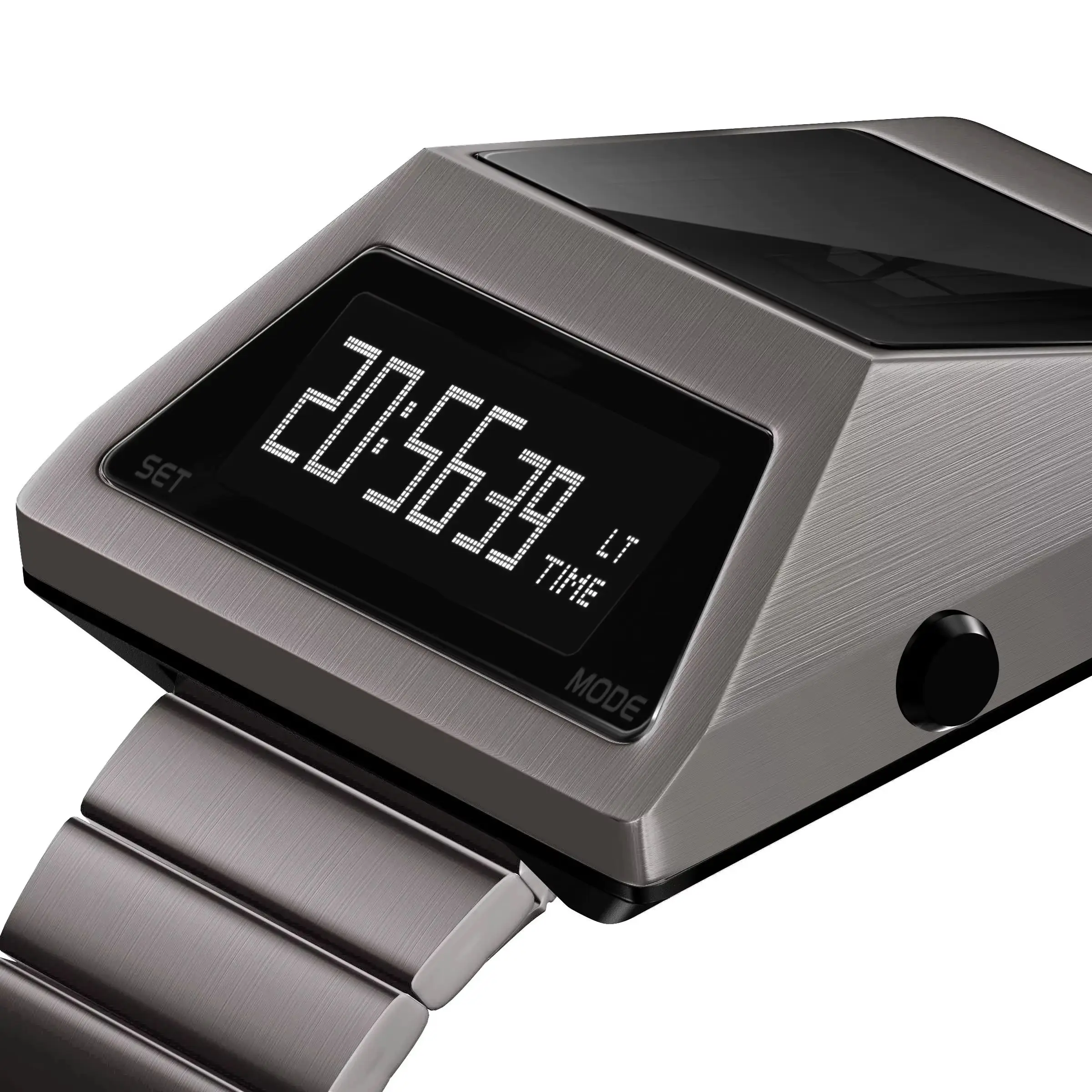 BENLYDESIGN ساعات معدنية فريدة من نوعها ساعات سايبر رقمية للرجال ريترو مستقبلية نمط فاسق موضة Led الساعات الإلكترونية S3000 #2