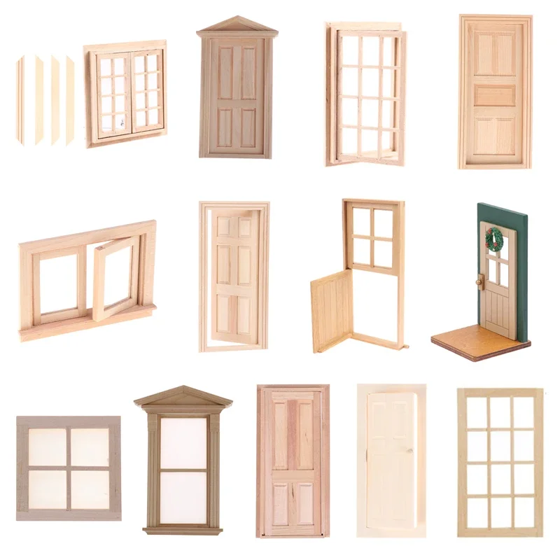 Porte l'inventaire de maison de courses avec poignée, porte stable, décor de jardin, jouet de simulation, mini modèle de porte pour micro paysage, 1 ensemble, 1:12