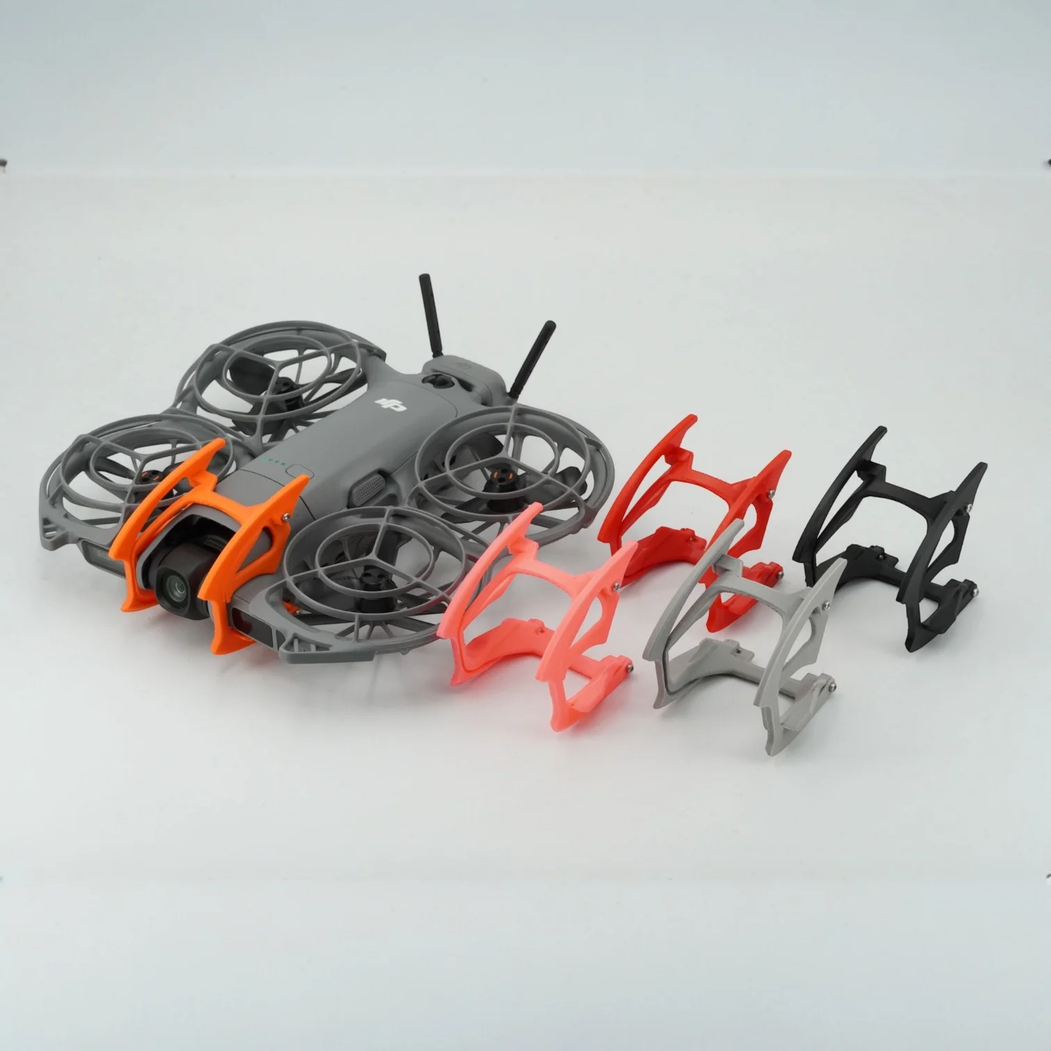 Neo 2 Schutz-Zubehör-Set für DJI (ABS-Material): Gimbal-Schutz, Stoßfänger, 4 Beine, Heckflosse, Doppelringe