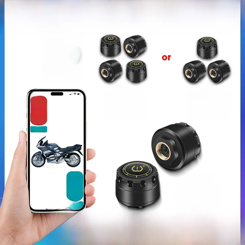 Jansite Bluetooth 5.0 TPMS système de surveillance d'alarme de pression des pneus de voiture pour moto voiture IP67 capteurs externes étanches 8 Bar Max