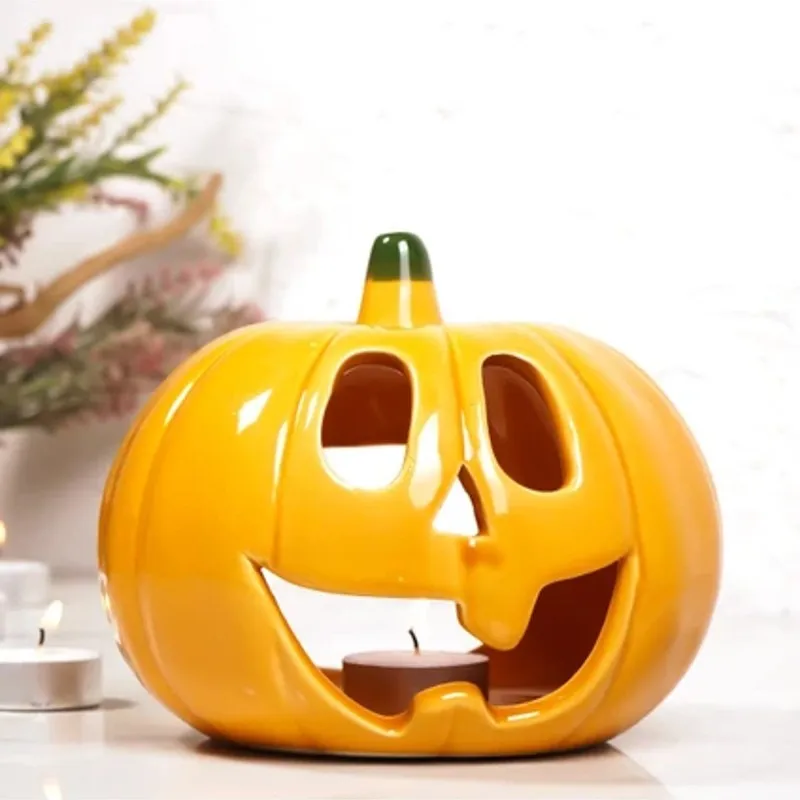 Ceramic Pumpkin Candle holder Tealight Candle holder Diy Heat Resistance Ceramics Big Size