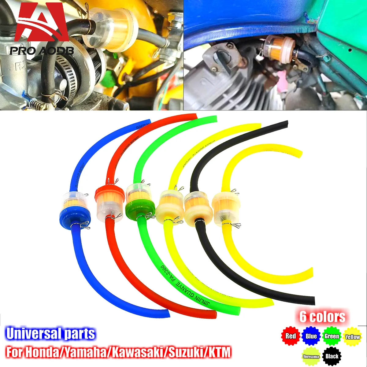 

Motorcycle Universal Gas Fuel Filters and Fuel Pipe For Dirt Pit Bike Moped Scooter ATV Go Kart 49cc 50cc 110cc 125cc 150cc