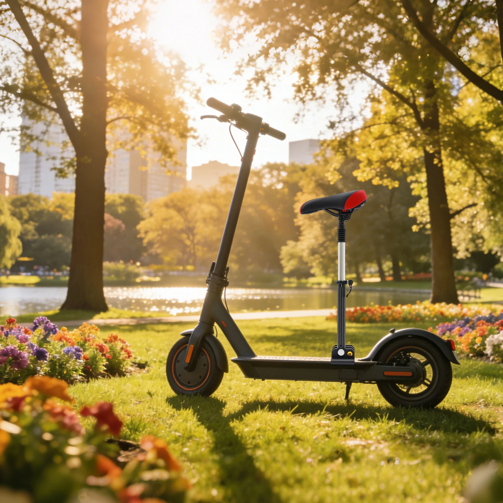 

Универсальная подушка для сиденья скутера, седло, складное кресло по высоте, регулируемая амортизация, складное седло для электрического скутера