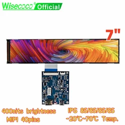 Wisecoco 7 inch Stretch Bar Display TFT LCD 280x1424 IPS Screen Long Strip 600x1424 Mipi Control Board 60hz 400 Nits 6.9 Inch