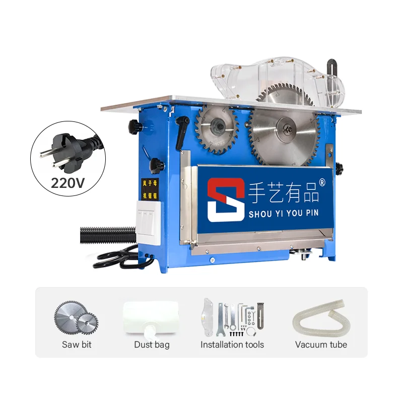 220V 2800W Table Saw Mini Table Chainsaw Cutting Machine Speed Angle Adjustable Lifting Blade Cutting Machine