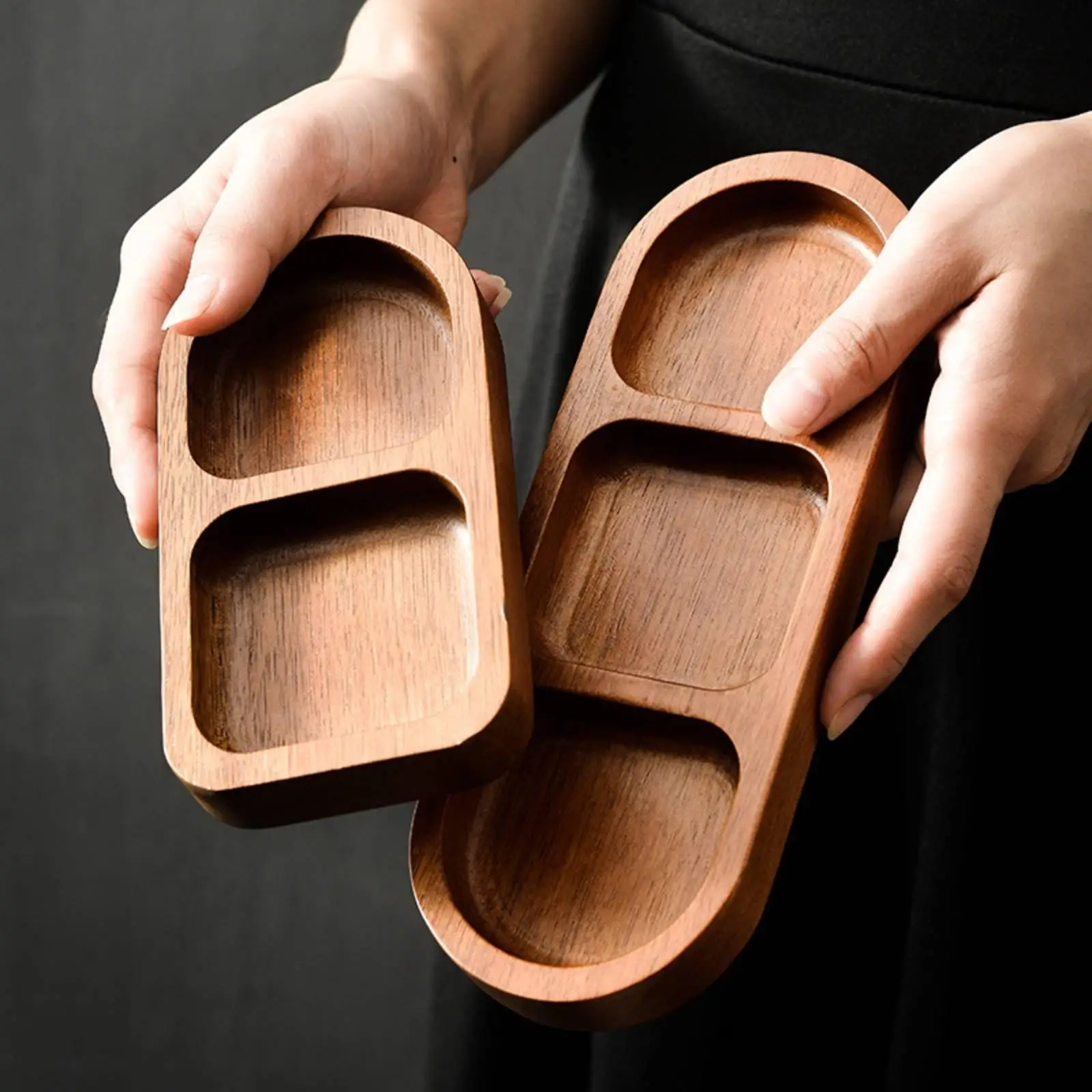 Korean Side Dish Plate Compartmentalized Design Korean Design Dipping Bowl Versatile Use Multi-Compartment Sauce Plate for BBQ