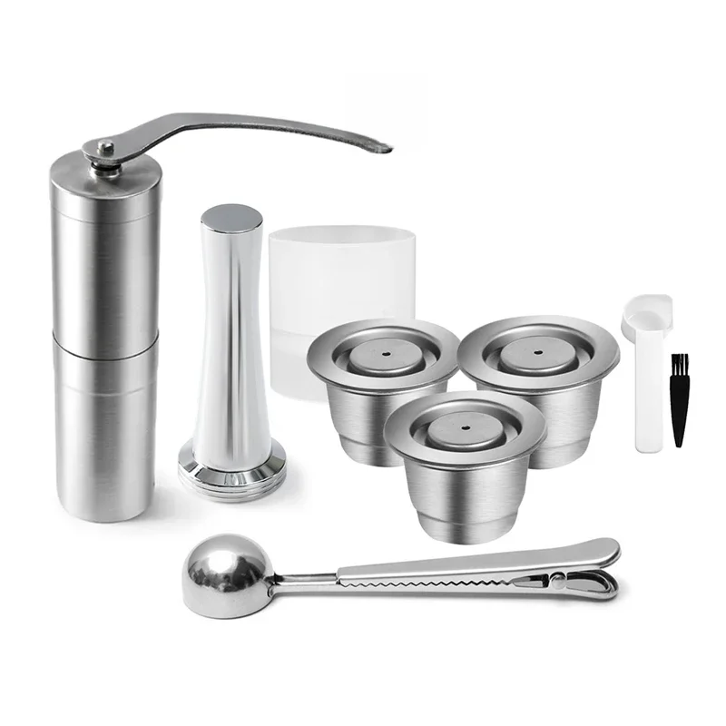 Edelstahl Nespresso Nachfüllbare Kaffee Kapsel Tamper Wiederverwendbare Kaffee Pod Coffeeware