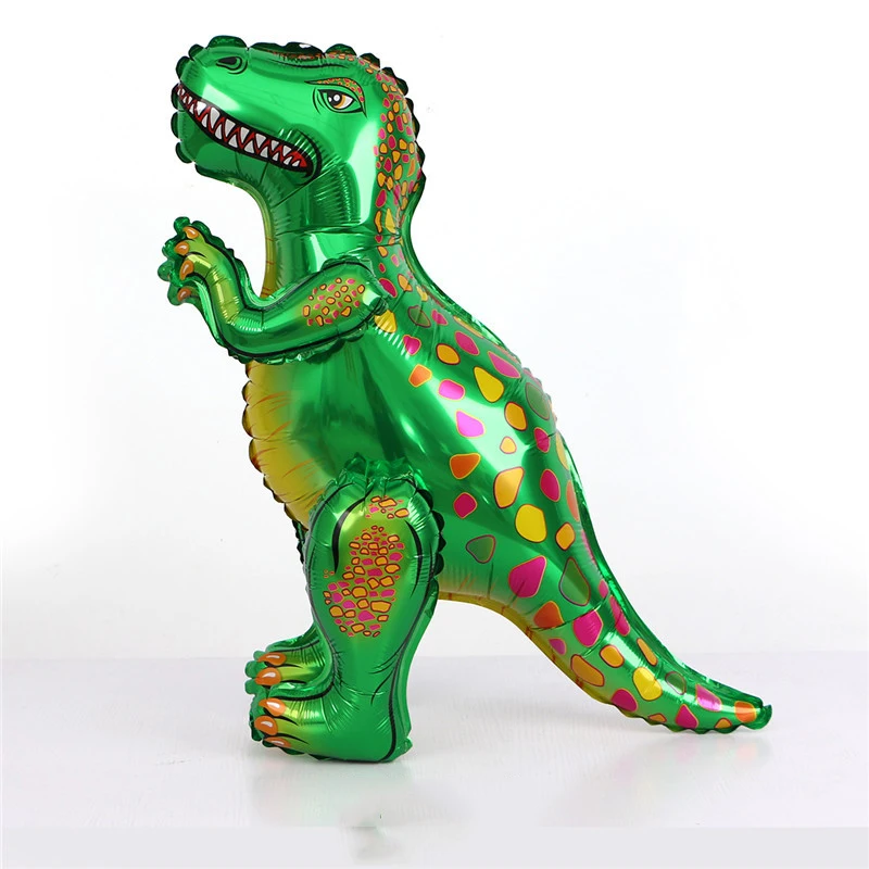 3 Stück 25-Zoll 3D Tyrannosaurus Rex Aluminiumfolienballons Dinosaurier-Dschungel-Thema Geburtstagsgeschenk Einkaufszentrum-Dekoration Ballons – Detail 9