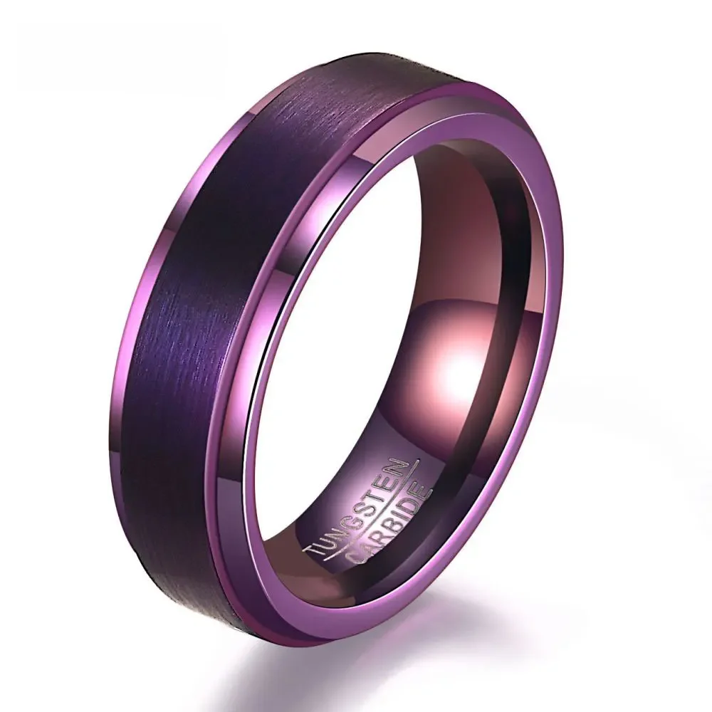 4MM/6MM/8MM pierścionek ze stali wolframowej dla kobiet mężczyzn Cut wielokątny pierścionki dla par wesele biżuteria i akcesoria hurtowo — zdjęcie 2