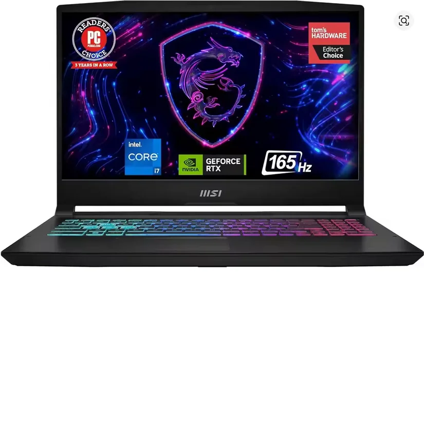 브랜드 뉴 MSI 카타나 15 15.6인치 165Hz QHD 게이밍 노트북 - 인텔 코어 i7-13620H, NVIDIA 지포스 RTX 4070, 16GB DDR5, 1TB NVMe SSD