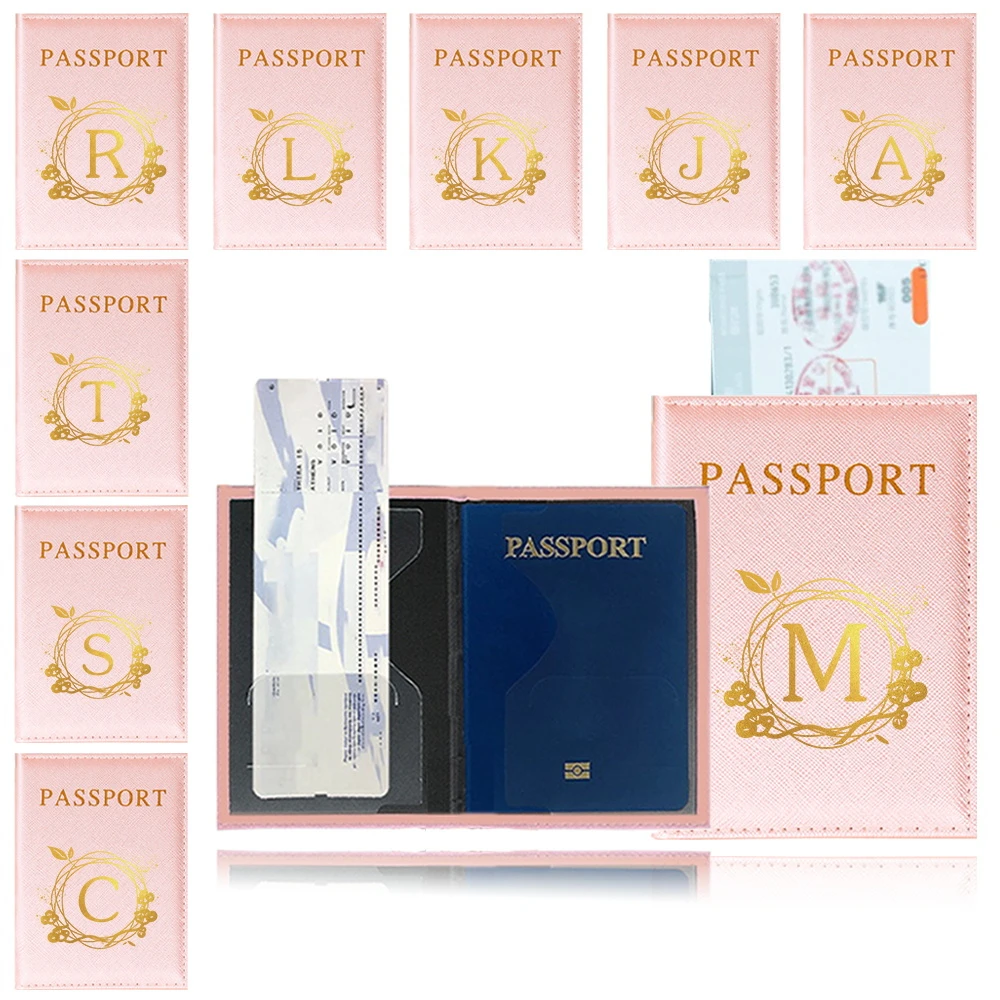 

Custom Name PU Passport Wallet Open Access Travel ID Credit Card Pouch Unisex Portable Case For Frequent Flyers